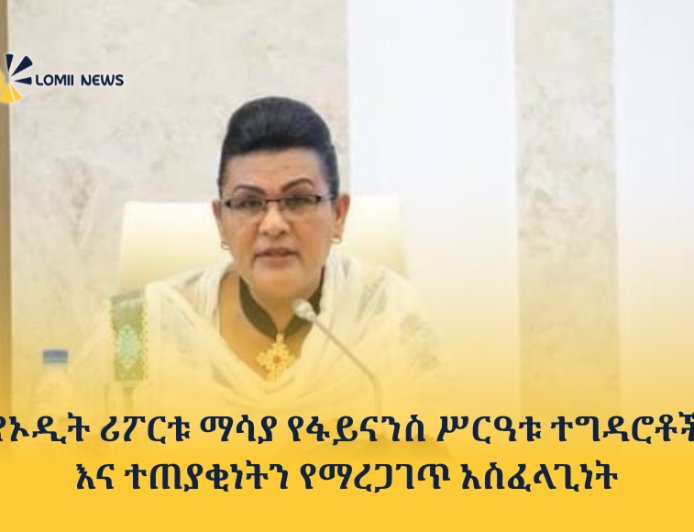 የኦዲት ሪፖርቱ ማሳያ የፋይናንስ ሥርዓቱ ተግዳሮቶች እና ተጠያቂነትን የማረጋገጥ አስፈላጊነት